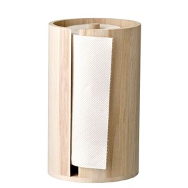 Bloomingville Küchenrollenständer Paulowina, Natur, Dekoobjekt, Maße D14,5xH25,5 cm, Kuchenrollenhalter, 508050, Braun