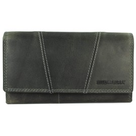 Hill Burry Vintage Leather Women's Purse Blue / Brown / Grey / Green / Red / Black / Pink, Soft Leather 17.5 x 10 x 3 cm (W x H x D), grey