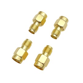 JZK 2 Set SMA/RP-SMA Male to RP-SMA/SMA Female RF Coaxial Adapter Converter Connector for UHF RF Router