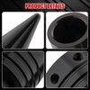 Front Axle Nut Covers CNC Black Chrome Caps Compatible with