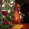SHMILMH Red Mercury Glass Christmas Tree Set of 2, Small
