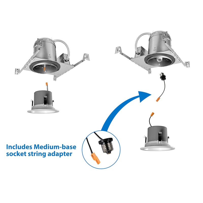 NICOR Lighting DCR41061202KWH LED Downlights, White