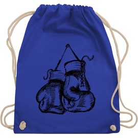 Shirtracer - Gym Bag Backpack - Boxing Gloves, 3 Royal Blue