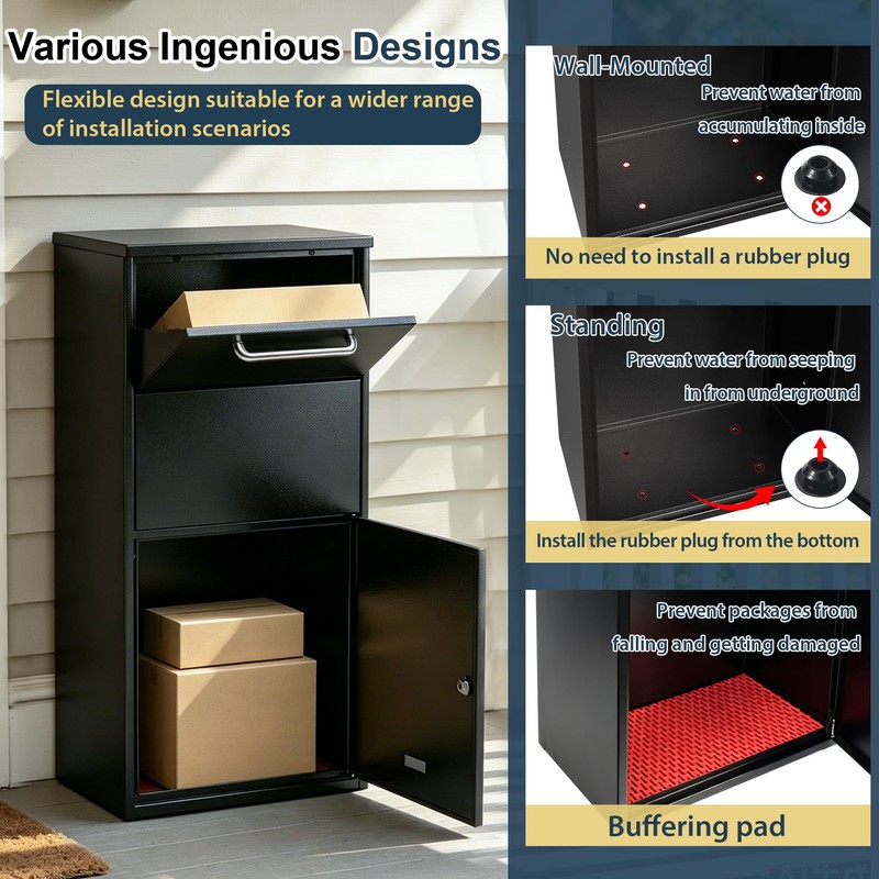 Parcel Delivery Box for Outside, Extra Large Wall Mounted Package