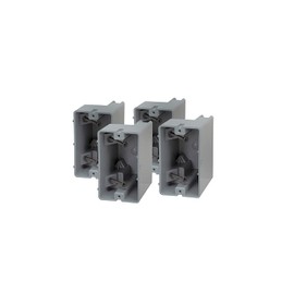 Madison Electric Products MSB1G4PK MSB1G Smart Depth Adjustable Box, 1 Gang, 18.5 cu. in. Gray (Pack of 4)