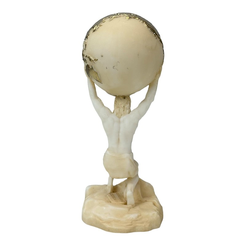 Generic Atlas Titan God Statue Sculpture Figure Cast Marble 4.92