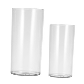 ORFOFE 2pcs Transparent Vase Modern Minimalist Flower Vase for Home Decor Table Centerpiece Bedroom Aesthetic Versatile Decorative Display