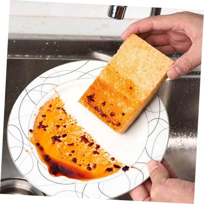Tofficu 6pcs Kitchen Cleaning Sponges Bowl Washing Tools Strong Absorption