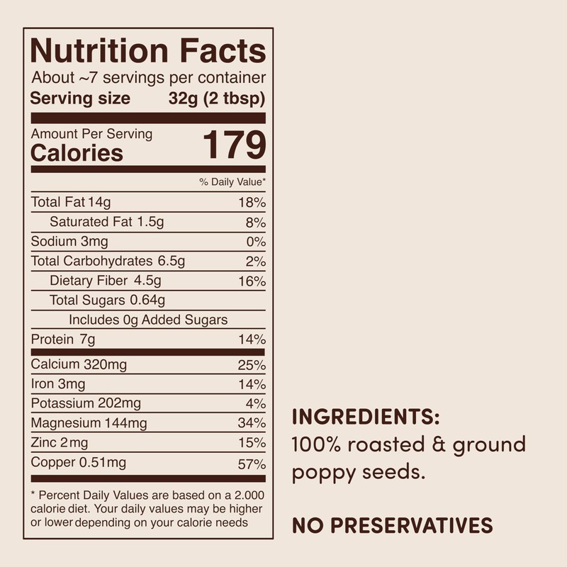 Hasho Double-Roasted Poppy Seed Paste, 8 oz – Single-Ingredient, Vegan