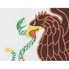 Mexico 3x5 Feet Nylon Flag – Embroidered Oxford 210D Heavy Duty Nylon – Sewn Panels, Durable and Long Lasting – 4 Stitch Hemming. Vivid Colors & Fade Resistant. 3x5 Foot. (Mexican Flag 3x5)