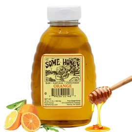 Some Honey Raw & Unfiltered Orange Blossom Honey – USDA Grade A Honey – All-Natural – 16 oz