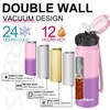 GOPPUS 600ml/20oz Stainless Water Bottle with Straw Double Wall Insulated