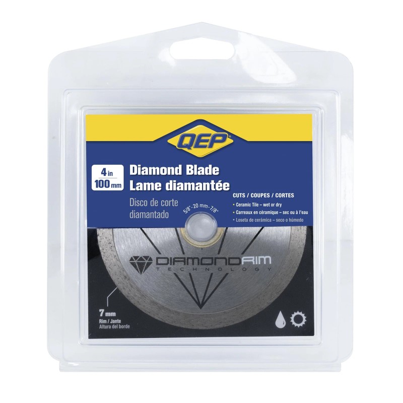Qep 4" Continuous Rim Diamond Blade - For Wet Cutting