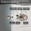 Waterproof Electronic Door Knob with Keypad and Key, Auto Lock,