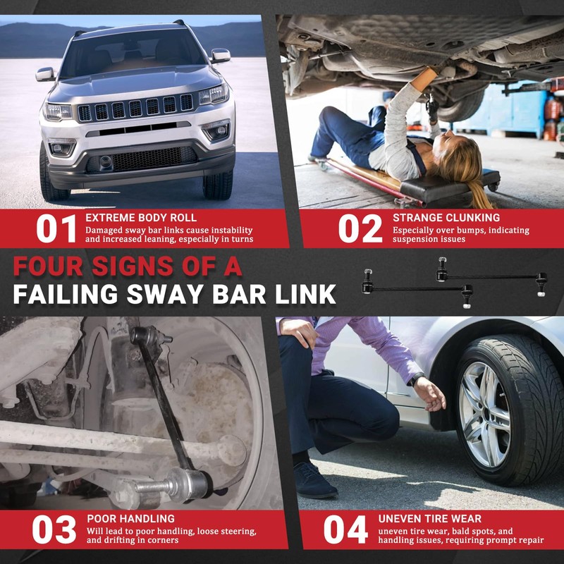 AICARS Sway Bar Link Compatible with Fiat 500X/Jeep Compass Renegade