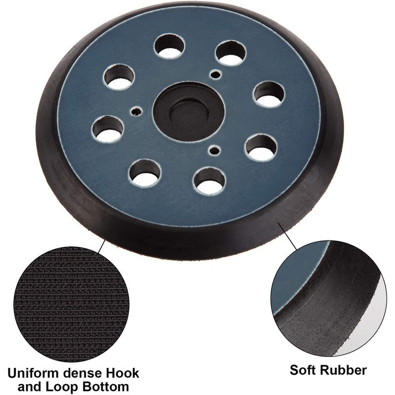 5 Inch 8 Hole Hook and Loop Replacement Pad for