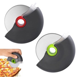 EIHI Pizza Cutter Wheel Pizza Cutter with Blade Guard and Ergonomic Handle Super Sharp and Dishwasher Safe Pizza Roller Pack of 2