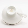 Narumi 51008-2508 Cup and Saucer, Thin Pearl Accent, Arabesque Platinum,