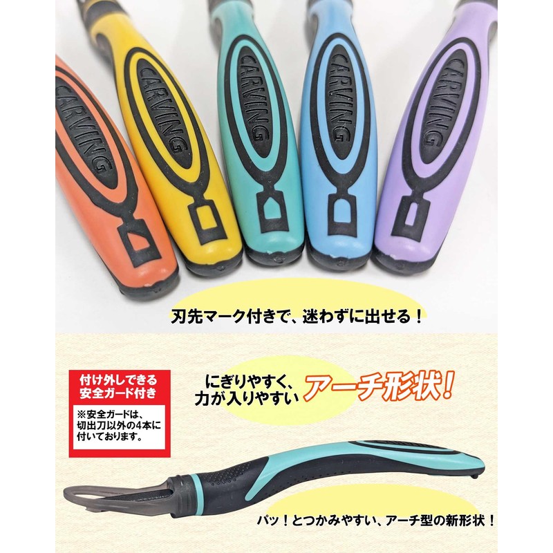 Chisel Set (Kill Ravender, Left Handed, 2-Way Grip Chisel, Safety