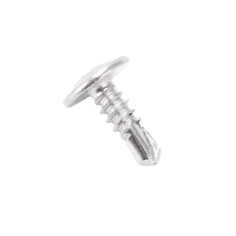 200Pcs Self Drilling Screw M4.2x13 Round Washer Head Stainless Steel