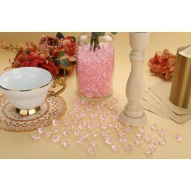 AWARDSEN Pack of 500 Pink Acrylic Decorative Diamonds, Gemstones for Wedding, Crafts Decoration, Glitter Stones, Decorative Stones, Party, Vase Funding, Muggle Stones, Colourful