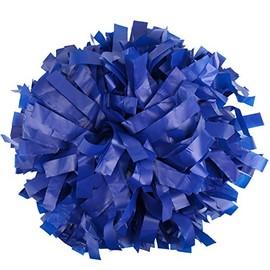 ICObuty Plastic Cheerleader Cheerleading Pom Pom 6 inch 1 Pair (Royal Blue)