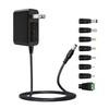 AKINGUAR 12V 2A Power Supply Adapter with 8 DC Connectors,
