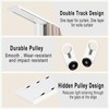 Double Row Curtain Track, Silent Heavy Duty Curtain Track Rail