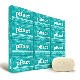 ANDREW LESSMAN pHact Moisture-Rich, Soap-Free Cleansing Bar. Natural Skin pH. Fragrance-Free. All Skin Types - Even Sensitive Skin. Hypoallergenic. Dermatologist Tested. 12 Pack 4.25 oz each