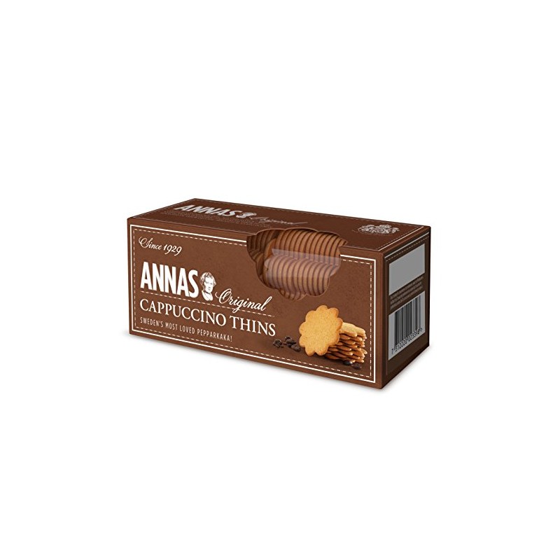 Annas Original Cappuccino Thins 150 g (Pack of 4)