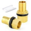 GASHER 2 pieces brass 1/2 inch female 1/2 inch male