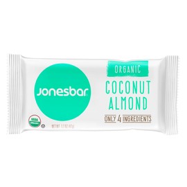 JONESBAR (Coconut Almond, 1 Bar (Pack of 1)) USDA Organic Fruit & Nut Bar, Non-GMO, Kosher, Vegan, Gluten Free, Simple Snack Bar