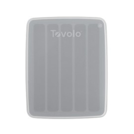 Tovolo Cube Reusable Water Bottles, Silicone Ice Tray with Tight-Fitting Lid, BPA-Free & Dishwasher-Safe, 1 EA, Oyster Gray