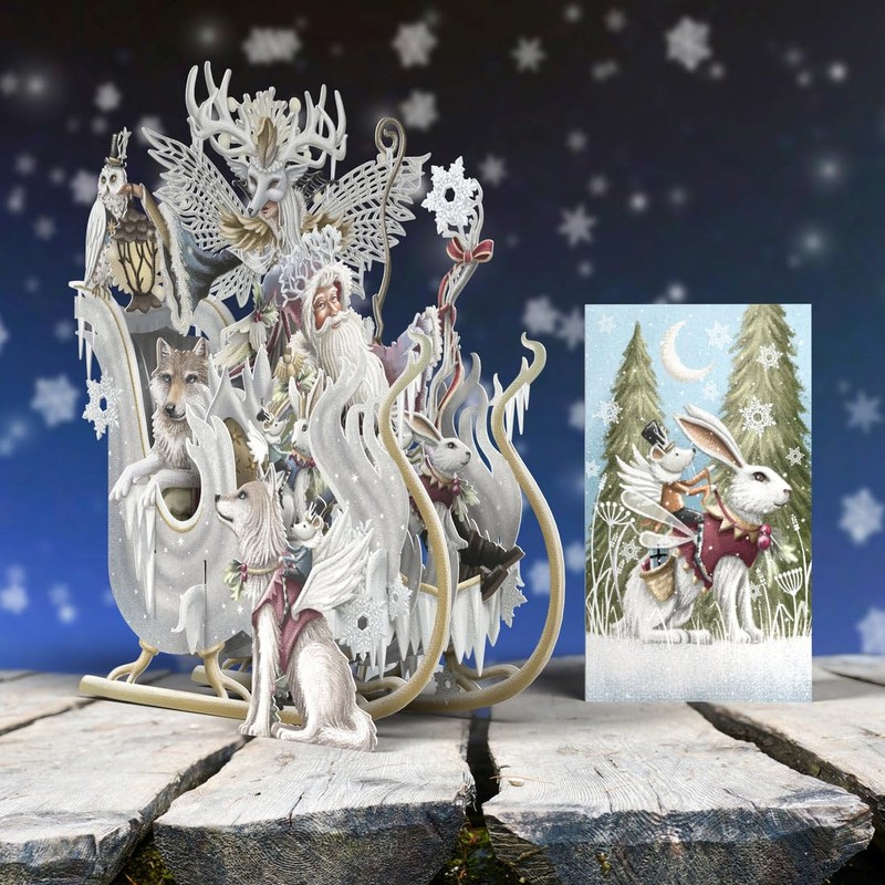 PAPER D'ART - SNOW QUEEN SLEIGH - 3D POP UP