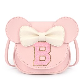 mibasies Toddler Purse Girl Gifts: Birthday Gifts for Girls 3-8 - Little Kids Gifts Mini Mouse Ears Bow Purse (Pink B)