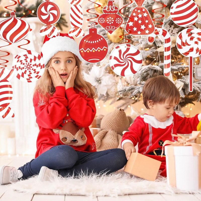 Dohia Candyland Birthday Party Swirls Decorations ST4-TGLXDS (red)