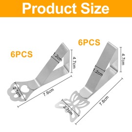 ZIGefofo Pack of 12 Tablecloth Clips Stainless Steel for Outdoor Use Table Clips for Thick Tables Garden Table Tablecloth Clips Outdoor Silver Tablecloth Holder for Thick Table Tops