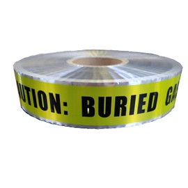 Swanson Tool Co DETY21005 2 inch by 1000 Foot 5 Mil Detectable Safety Tape"Caution Buried Gas Line Below" Yellow with Black Print