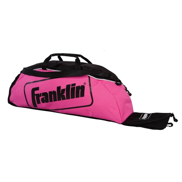 Franklin Sports Youth Baseball + Softball Bat Bag - Boys + Girls Tee Ball, Softball + Baseball Bag for Kids - Junior Bat + Equipment Bag - Pink
