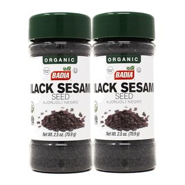 Badia Organic Black Sesame Seeds, 2.5 oz - Palatize Pack of 2