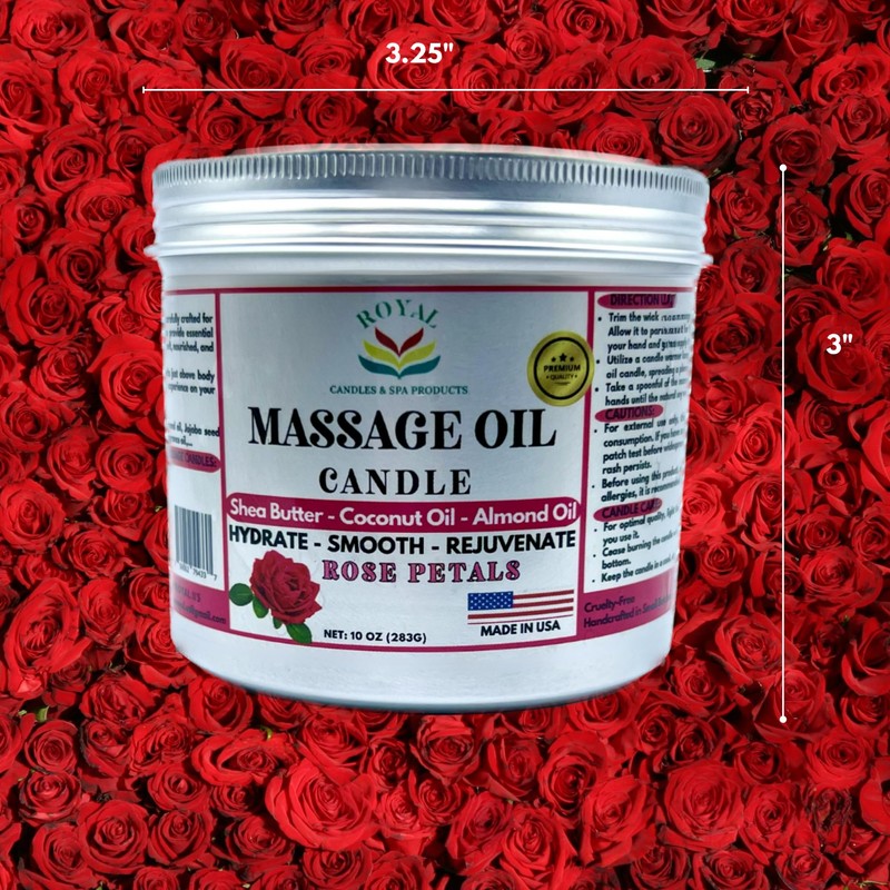 Royal Candles & Spa Products Massage Oil Candle (Rose Petals)