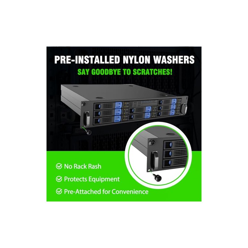 XOOL Paquete de 50 Tornillos 10-32 para Rack con Arandelas
