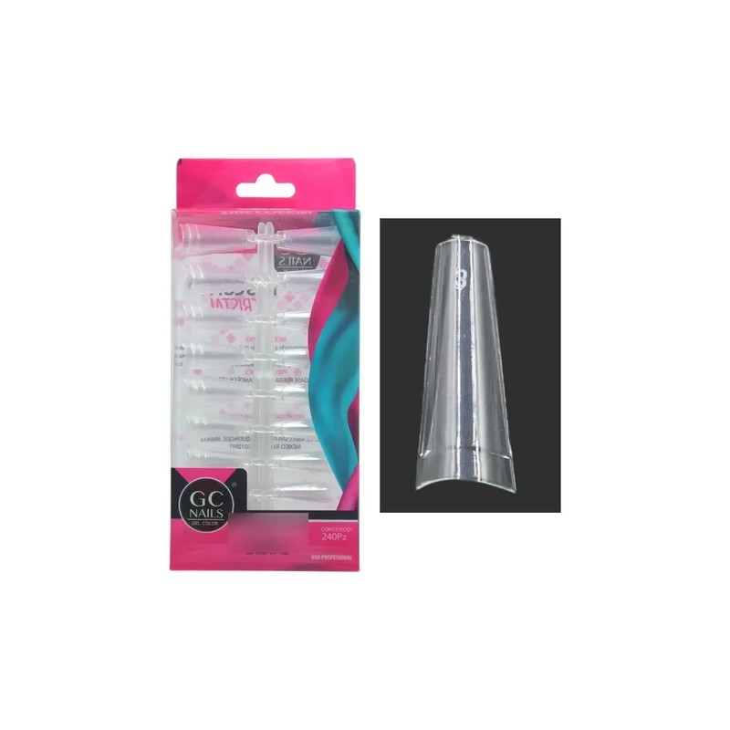 Tips Coffin 240 Pzs, Color A Elegir, Uñas Manicure, Gc