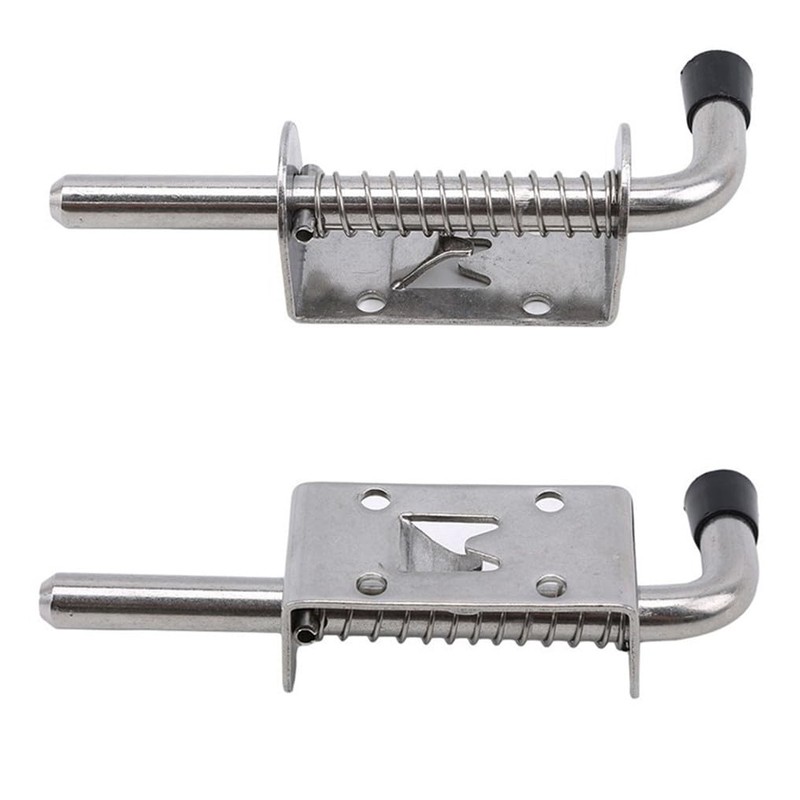 4Pcs 5 Inch Spring Loaded Barrel Bolt Latch Pin, BetterJonny