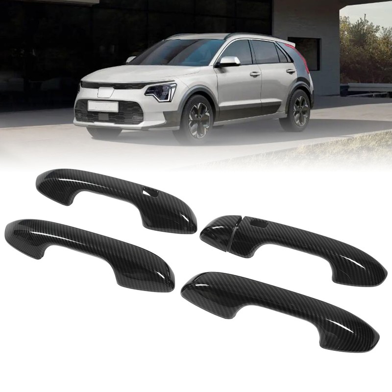 Car Exterior Door Handle Panel Carbon Fiber Style Outer Handle