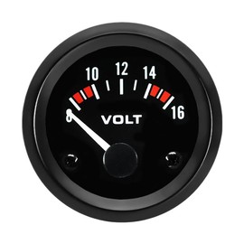 ETOPARS Car Voltage Display 2 Inch 52 mm Car Voltage Meter Motor Voltmeter Pointer Display Voltage Vehicle White Light Indicator Instrument