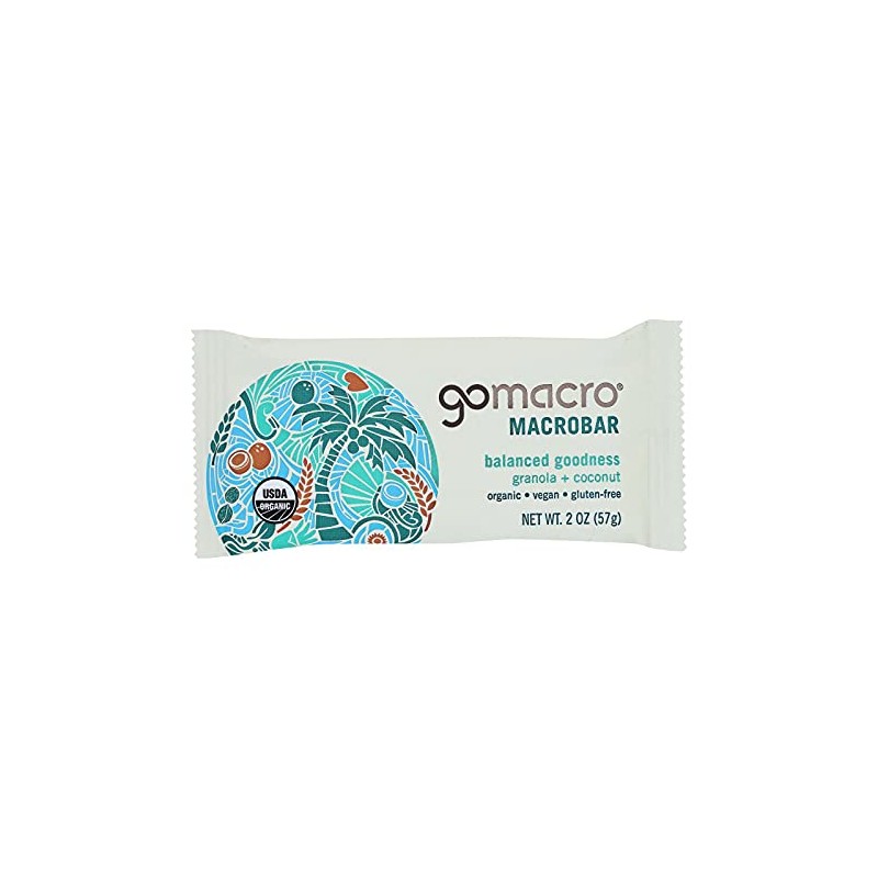 GoMacro Organic Macrobar, 2 oz bars, Peanut Butter Chocolate Chip,