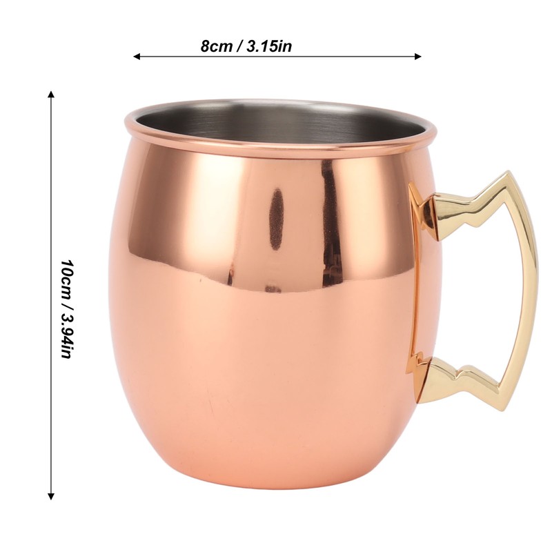 Moscow Mule Mug 600ml Capacity Stainless Steel Beer Cocktail Cup