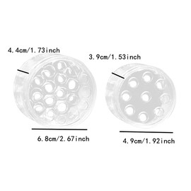 RUITASA Set of 2 Spiral Ikebana Stem Holder,Silicone Flower Arrangements Supplies, Spiral Ikebana Stem Holder for Vase, DIY Floral Grid for Flowers for Vases (S+L)