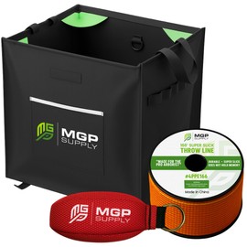 MGP SUPPLY Arborist Throw Line Cube & Kit | Durable & Collapsible Storage Cube for Organizing Arborist Throw Line Kit, Ropes & Gear (Cube w/ 15oz Kit)